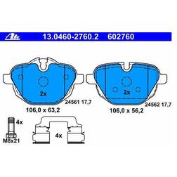 ATE Kit Pastiglie Freno BMW MINI 13.0460-2760.2