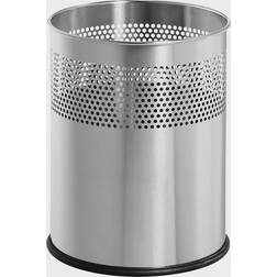 Helit Waste paper bin, stainless steel with perforated