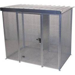 Bauer Gasflaschencontainer B2400xT1500xH2190mm m.Dach m.Flügeltor 60 Bouteilles