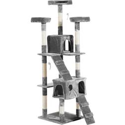 Pawhut Scratching Post with Cat Cave XXL