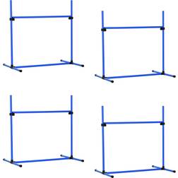 Pawhut Set de Entrenamiento de Agilidad Para Perros 4 Piezas Obstèculos 99x65x94 cm Azul