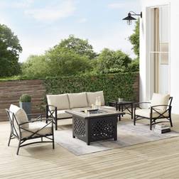 Crosley Furniture Kaplan Oatmeal Oil Outdoor Lounge Set