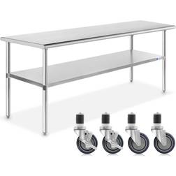 Gridmann NSF Stainless Steel Commercial Kitchen Prep & Work Table with 4 Casters Wheels