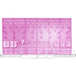 Azar Displays 900988-PNK 125-PIECE PEGBOARD ORGANIZER KIT (2-24""X 24" Pink