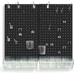 Azar Displays 70-Piece Pegboard Organizer Kits, Black