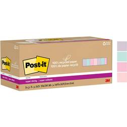 Post-it 100% Recycled Paper Super Sticky Notes, The Sticking