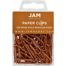 Jam Paper Colored Standard Clips Small Rose Gold