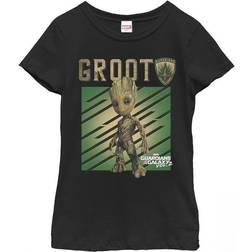 Marvel Groot Tree Girls Kortärmad T-shirt - Svart