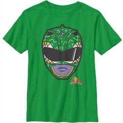 Fifth Sun Boy's Power Rangers Green Ranger Helmet Child T-Shirt Kelly Green