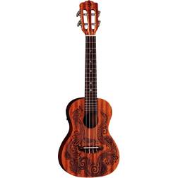 Luna Henna Dragon Mahogany Concert Acoustic-Electric Ukulele Mahogany