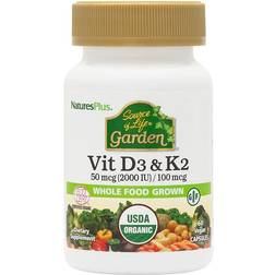 NaturesPlus Vitamina D3 & K2 50mcg 2000ui/100mcg 60 Capsule