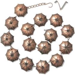 GlitzHome Faux Copper Umbrella Shaped Rain Chain