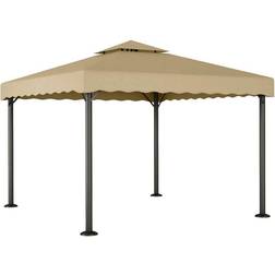 vidaXL Gazebo Taupe 3x3