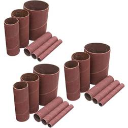 Powertec 4.5 in. Aluminum Oxide Sanding Sleeves for Spindle Sander in 6 Sizes with Assorted Grits 80,120,240 (18-Pack)