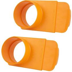 Powertec 70295-P2 4-Inch Integrated Blast Gate Clog Resistant, Anti Gap Tapered ABS Plastic Fitting for Dust Collection Systems, 2PK