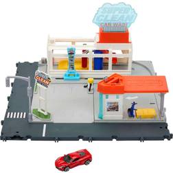 Hot Wheels MBX Action Drivers Super Car Wash Playset