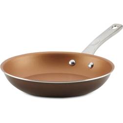 Ayesha Curry Nonstick Frying Pan Sienna Red 9.25" with lid
