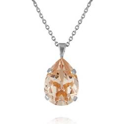 Caroline Svedbom Mini Drop Necklace Rhodium Silk