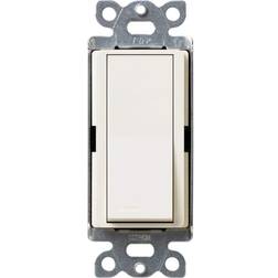 Lutron Claro 15 Amp 3-Way Rocker Switch with Locator Light, Biscuit