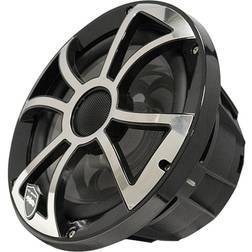 Wet Sounds REVO 8-XSB-SS Black XS Stainless Overlay Grill 8 Inch Marine LED Coaxial Speakers (Pair)