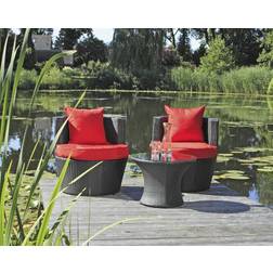 Garden Pleasure LILY Kunststoffgeflecht/Stahlgestell Lounge-Set