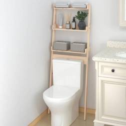 vidaXL Toilet Rack 63.5 x 32 x 179 cm Solid Wood Pine