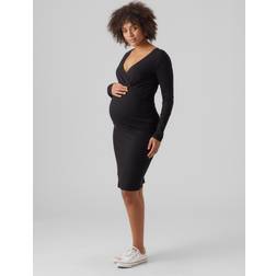 Vero Moda Bodycon Fit V-ringning Kort Klänning Black