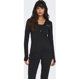 Only Mila Sportsweatjacke - Silbergrau/Schwarz/Weiß