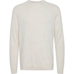 Solid Stickad pullover Sand, för Herr