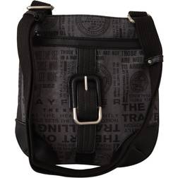 Wayfarer Gray Printed Logo Shoulder Crossbody Purse Women's Bag