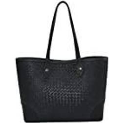 Frye Damen Melissa Korb Woven Shopper Einkaufstasche, schwarz, Einheitsgröße