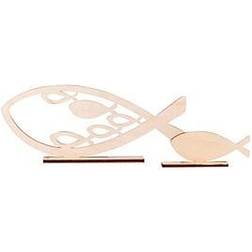 Rayher Bastelholz beige Fische