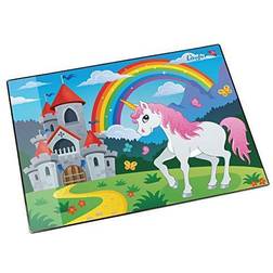 Läufer Schreibtischunterlage Einhorn Kunststoff