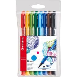 Stabilo Nylon Tip Writing Pen pointMax Wallet of 8