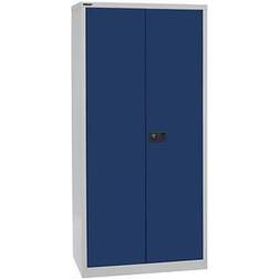 Bisley Stahlschrank HC782S4G505 lichtgrau, oxofordblau 91,4 aufgebaut