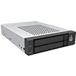 Raidon iT2771-S3 växelram för 2 x 2,5 tum HDD/SSD i 1 x 8,5 tum, SATA III, 2 st. enhetsställ, låsbar, metall, svart