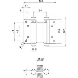 Deni Pendeltürband VA Gr.30 L.100 mm 2 ST 22kg TS 25-30mm