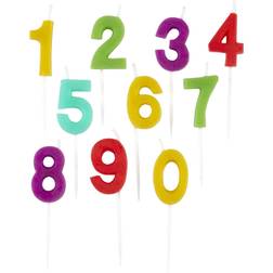 Wilton Pick 3"-Numerals Rainbow 10/Pkg Tyllset