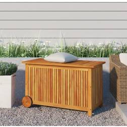 vidaXL Boíte De Rangement De Jardin Avec Roues 90x50x58 cm