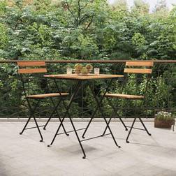 vidaXL Folding Bistro 2 Garden Dining Chair