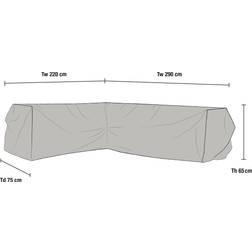 Brafab Sofa Cover Leone L290 R220 x 75 x 65 cm Grå