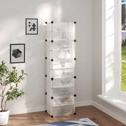 vidaXL Scarpiera Trasparente 44x31.5x153.5 cm Portascarpe