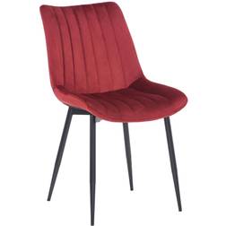 CLP Comedor Rahden En Terciopelo Rojo 61 x 46 x 82 cm Silla de Cocina