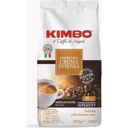 Kimbo Crema Intensa Whole Coffee Beans Medium Roast 1kg Bag 500g