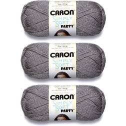 Caron Simply Soft Garn PARTY-85G-PLATINUM, Platinum Sparkle