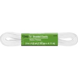 Dritz Braided Elastic 1/2 X4-1/2yd-White