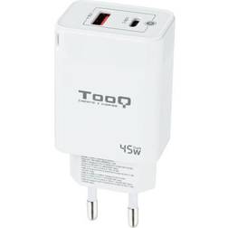 Tooq TQWC-GANQCPD45WT Caricabatterie per dispositivi mobili Universale Bianco AC Ricarica rapida Interno