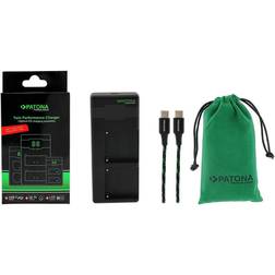 Patona Hurtigoplader Dual Sony F550/F750/F970/FM50 kabel USB-C 0,6 m
