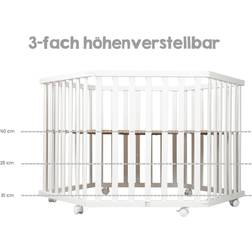 Roba Playpen 6-vinklet stil grå 120 cm