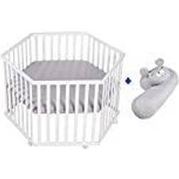 Roba Parc Bébé Hexagonal Style Tapis De Parc E Tour De Lit Gris